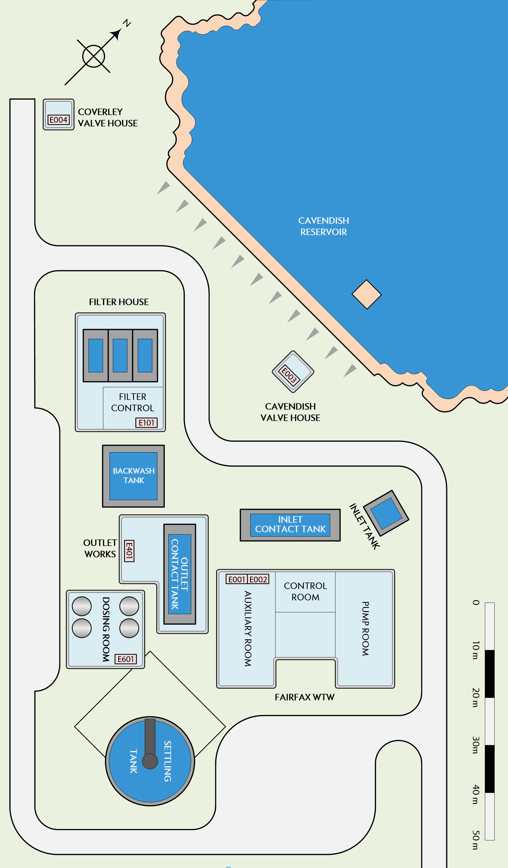 Figure 2.3 - Fairfax WTW site general arrangement
